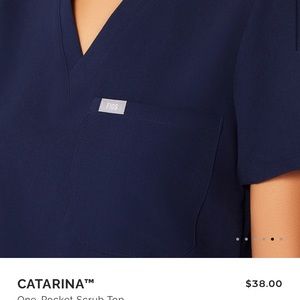 Figs Catarina Scrub Top XS NAVY